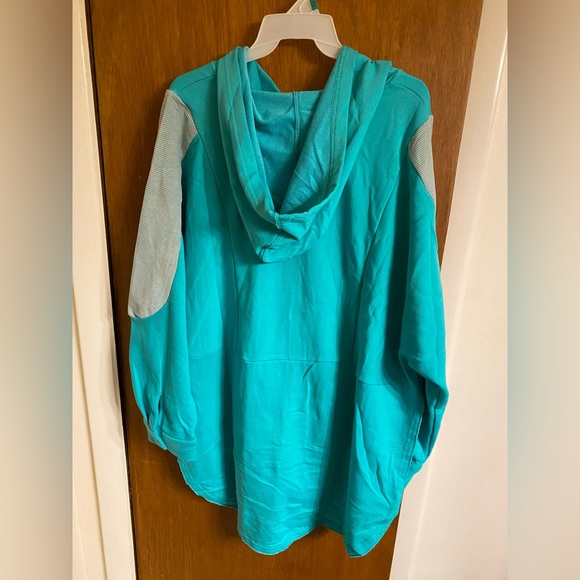 NWOT Women’s Oversized Sweatshirt Corduroy Patchwork Long Sleeve Hoodie - Picture 10 of 12